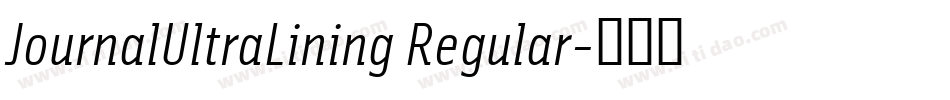 JournalUltraLining Regular字体转换